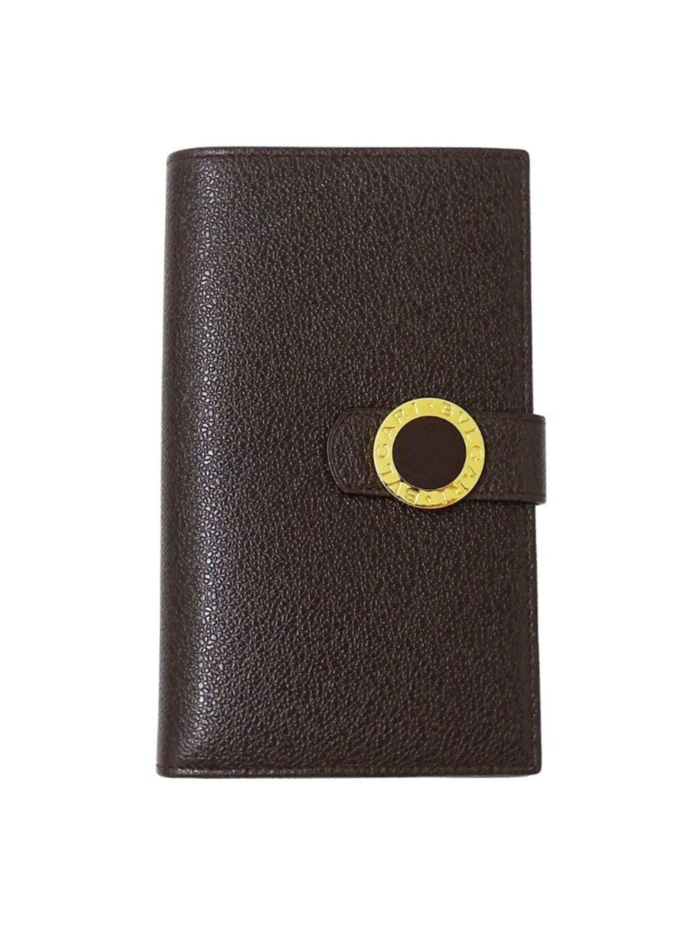Bvlgari Wallet Leather Dark Brown Bifold